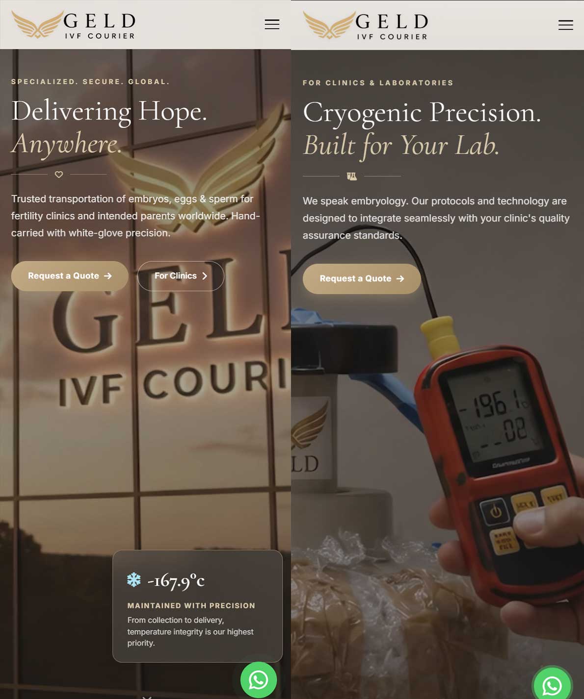 GELD IVF Courier Web Mobile