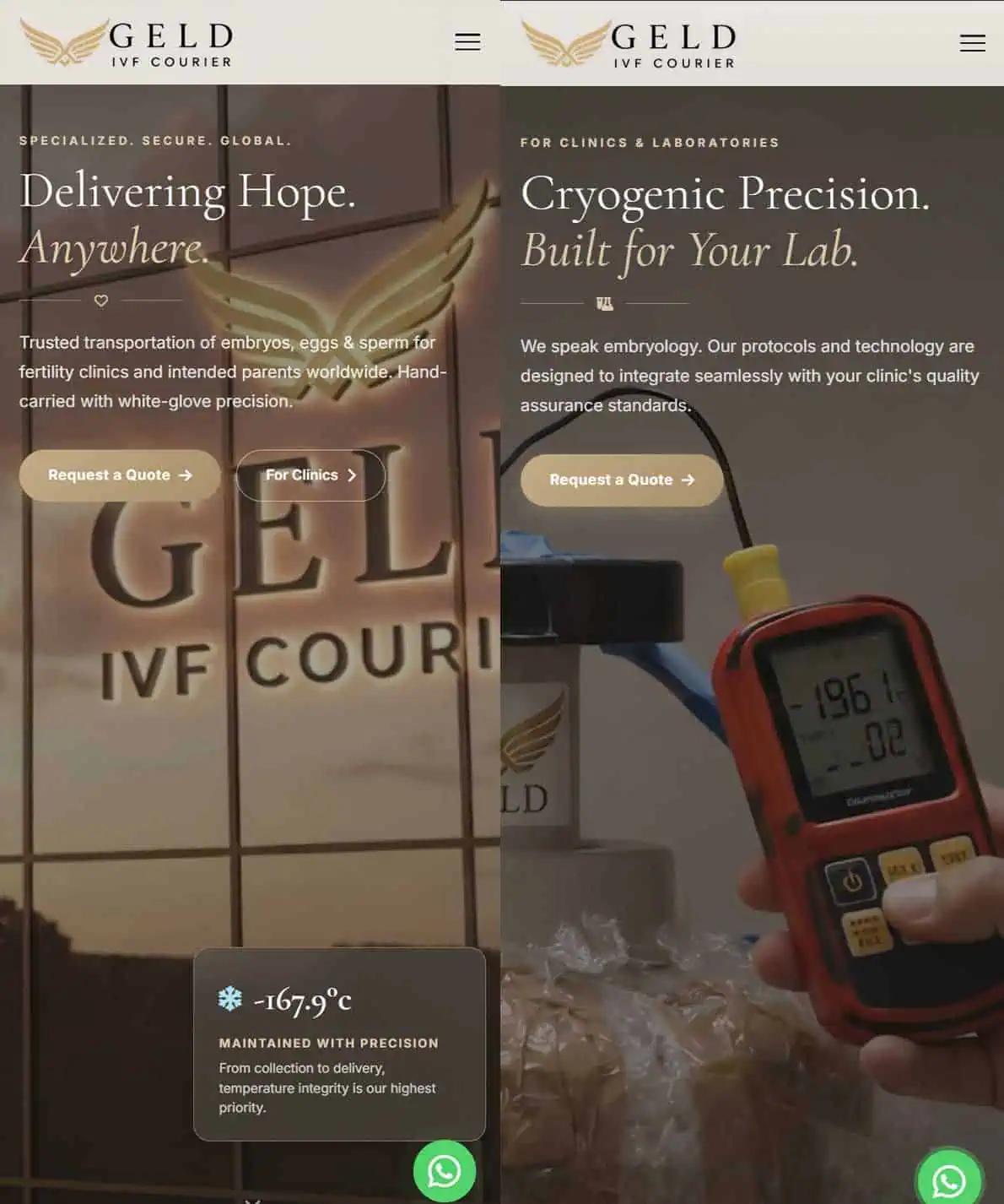 GELD IVF Courier Web Mobile